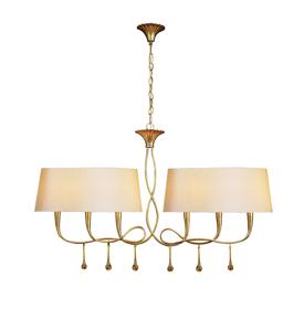 M0541  Paola Gold Pendant 6 Light